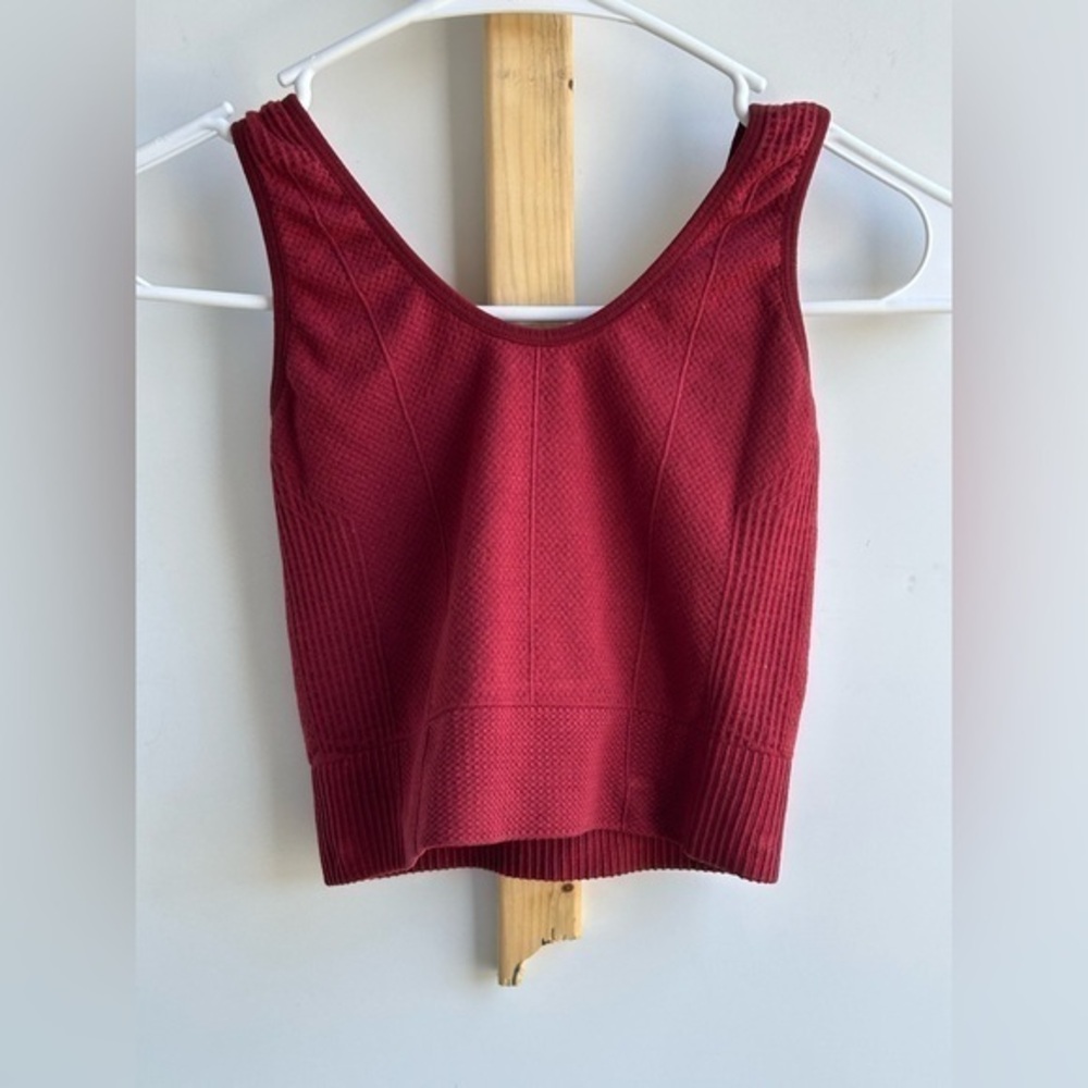 Gymshark | Burgundy Cropped Sports Tank | Women’s Small